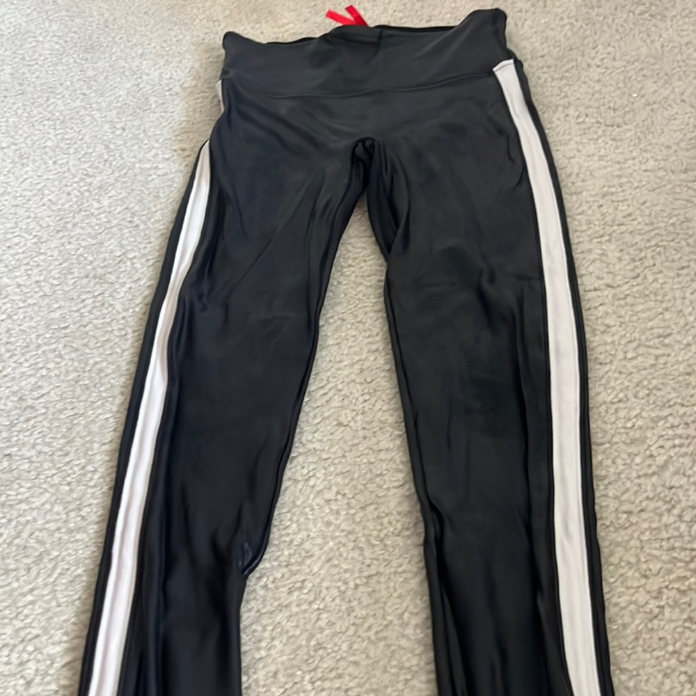Faux leather leggings/Spanx